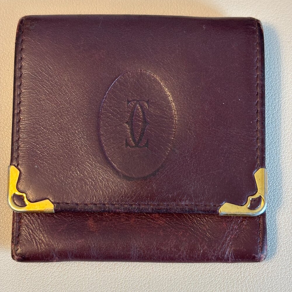 Cartier 1990-2000s Must de Cartier Leather Coin Pouch